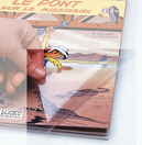 Plastificeerfolie PVC  (FILM R 25-26) SOFT, 90 micro, blinkend, Ph Neutraal, herpositioneerbaar, 25 meter, breedte 26 cm