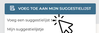 voeg suggestielijst toe vanaf productpagina
